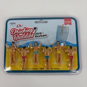npw Drinking Buddies Drink Markers Set of 6 Party